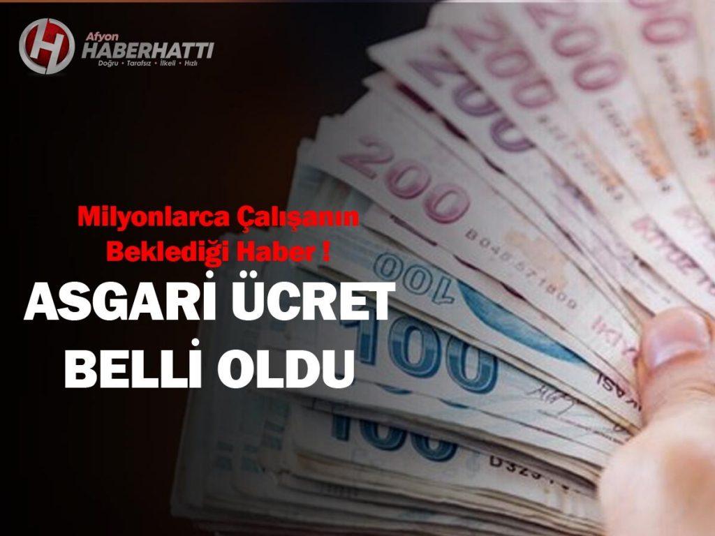 2021 Yılı Asgari Ücreti Belli Oldu