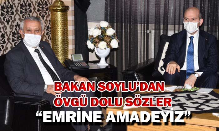 SOYLU, AFYON’A ÖVGÜLER YAĞDIRDI