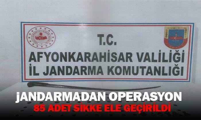 Jandarmadan operasyon 85 adet sikke ele geçirildi