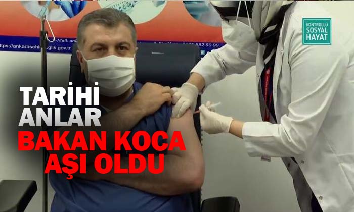 Bakan Koca aşı oldu