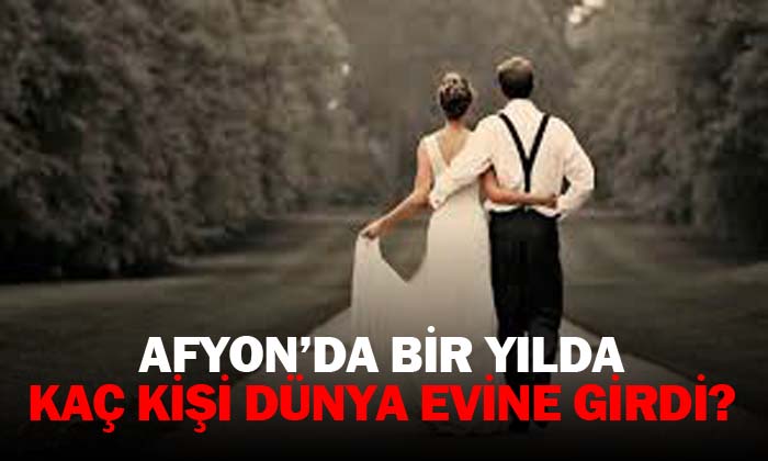 Afyon’da bir yılda kaç kişi dünya evine girdi?