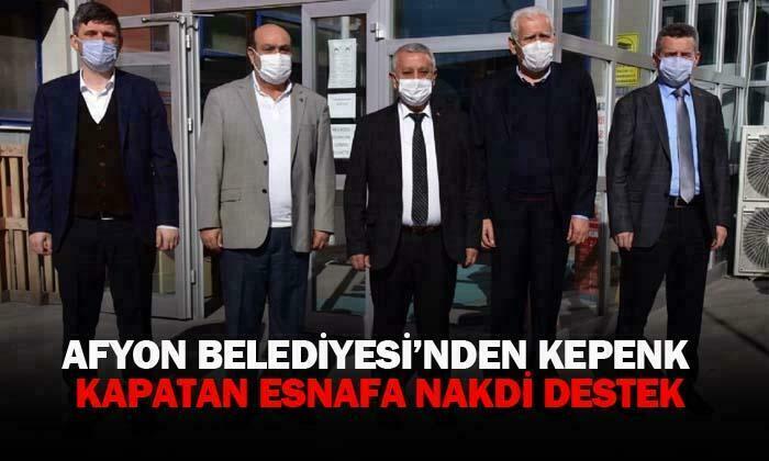Kepenk indiren esnafa Belediyeden nakdi destek