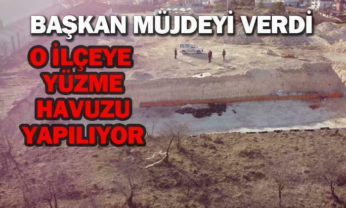Başkan müjdeyi verdi, yüzme havuzu yapılıyor