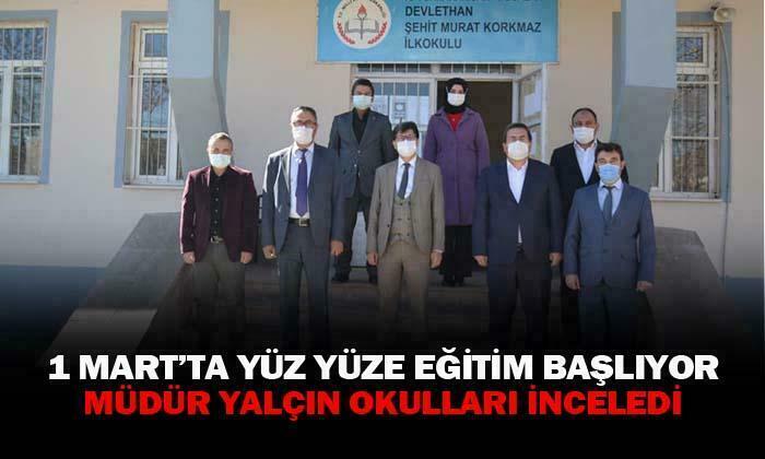 Afyonkarahisar İl Milli Eğitim Müdürü Metin Yalçın eğitime başlayacak okulları inceledi