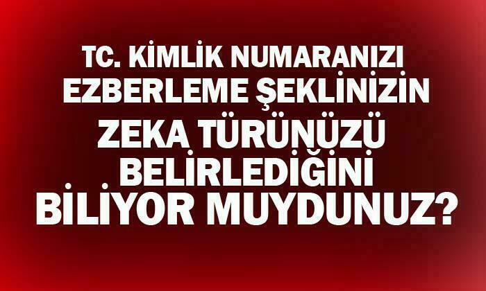 TC. numaranızı nasıl ezberliyorsunuz?