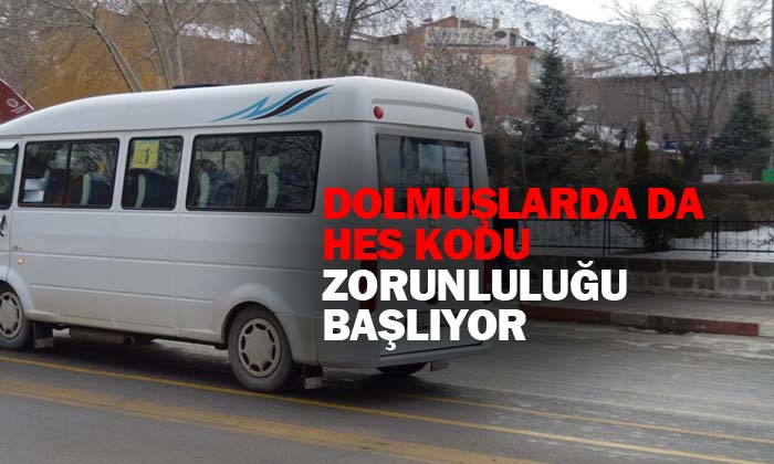 Dolmuşlarda da HES kodu zorunluluğu başlıyor