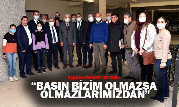 Belediye Başkanı Mehmet Zeybek, Basın Yayın Derneği’ni ziyaret etti
