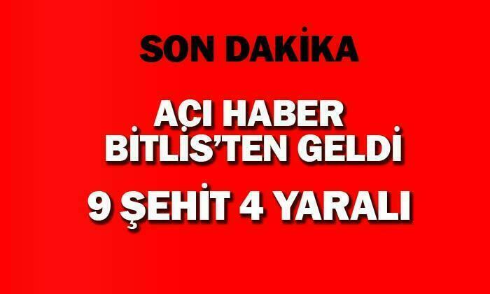 Bitlis’te askeri helikopter düştü: 9 şehit