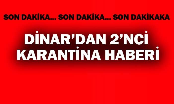 Afyon’da Karantina Kararı
