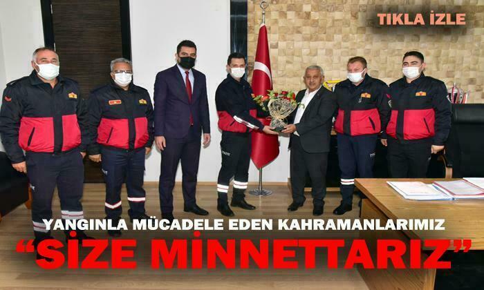 Yangınla mücadele eden kahramanlarımız size minnettarız
