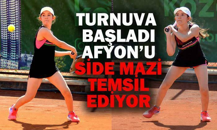 Mersin’deki tenis turnuvasında Afyon’u Side Mazi temsil ediyor
