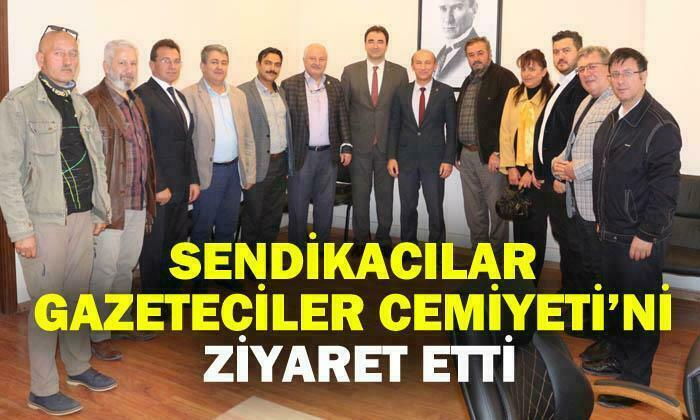 Afyonkarahisar sendikacılar Gazeteciler Cemiyeti’ni ziyaret etti