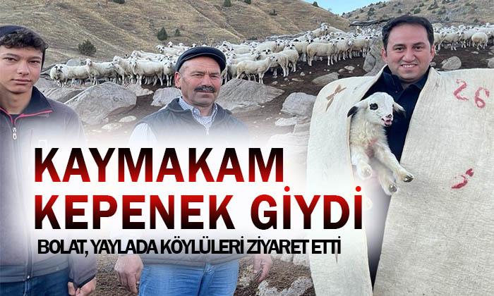 Afyon’da Kaymakam Kepenek Giydi, Peynir Mayaladı
