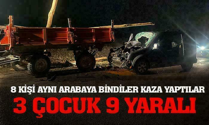 Afyonkarahisar Bolvadin’de trafik kazası 9 yaralı