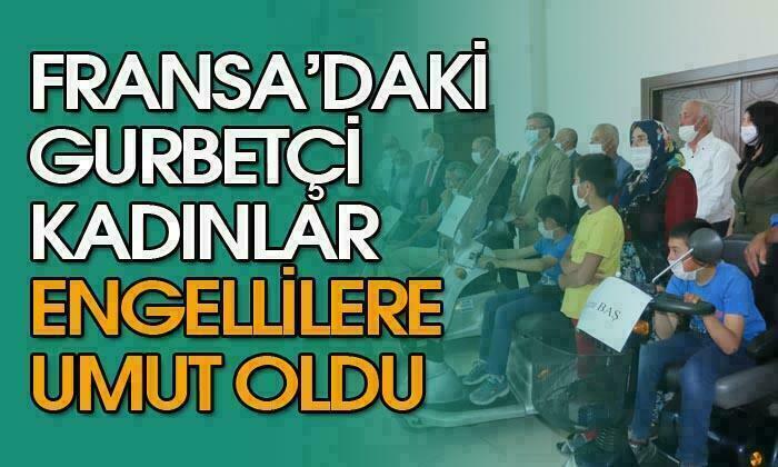 Fransa’daki gurbetçi Emirdağlı kadınlardan İGM’ye akülü araç desteği