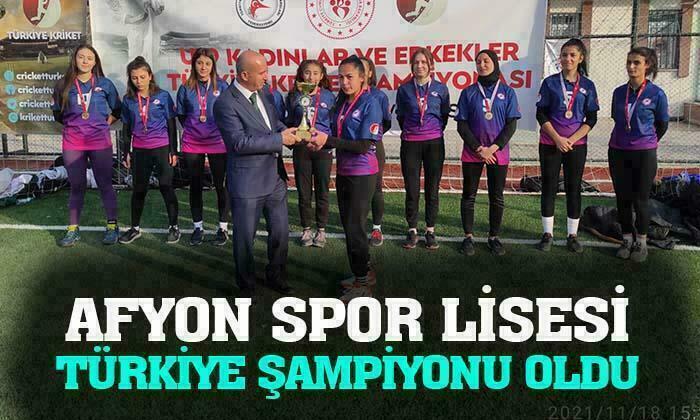Afyon Spor Lisesi Türkiye şampiyonu oldu