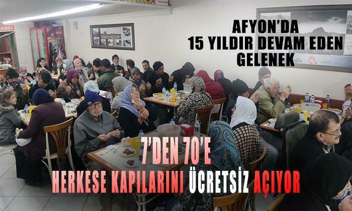 Afyon’da 15 Yıllık Gelenek Devam Ediyor