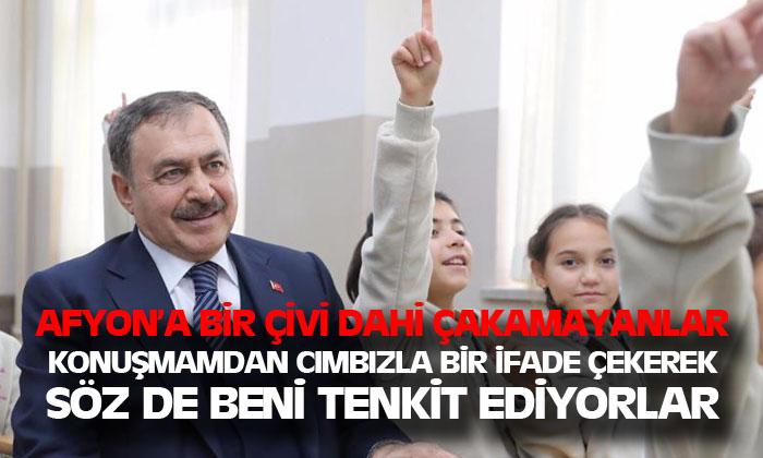 AK Parti Afyonkarahisar Milletvekili Prof. Dr. Veysel Eroğlu, “Afyon’a bir çivi dahi çakamayanlar konuşmamdan bir ifade çekerek söz de beni tenkit ediyorlar”