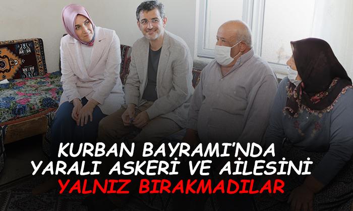 Afyonkarahisar Valisi Yiğitbaşı ile Başkan Zeybek yaralı askerimizi bayramda yalnız bırakmadı