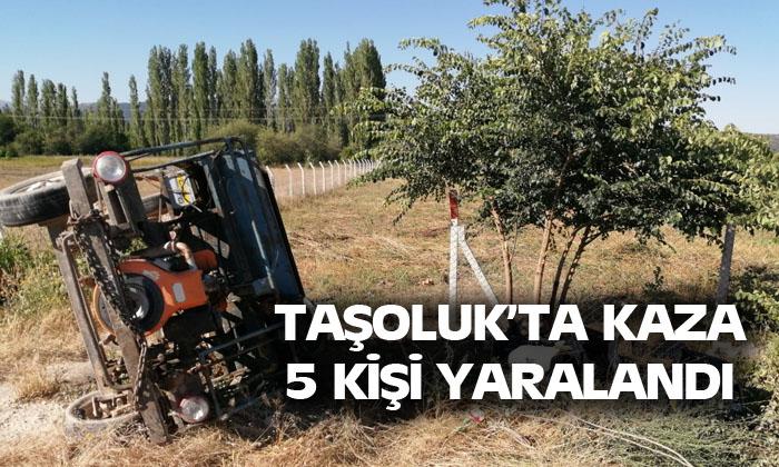 Taşoluk’ta kaza: 5 kişi yaralandı
