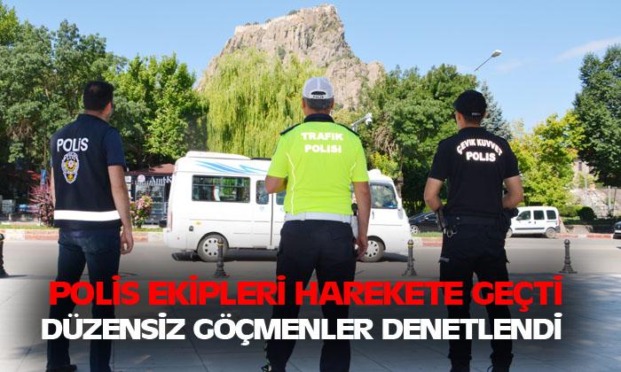 Afyonkarahisar’da düzensiz göçmenlere yönelik denetim