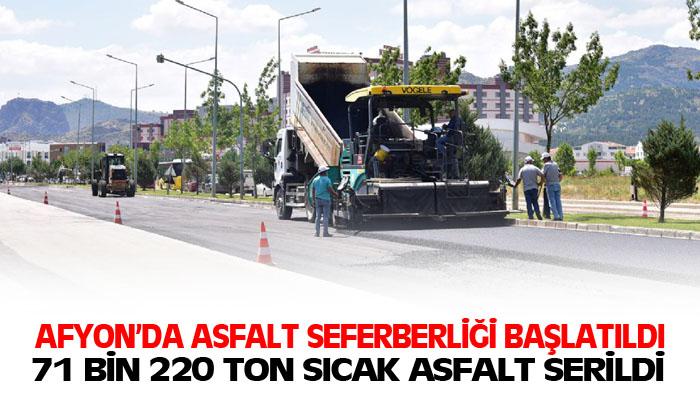 Afyonkarahisar Belediyesi asfalt çalışmalarını sürdürüyor