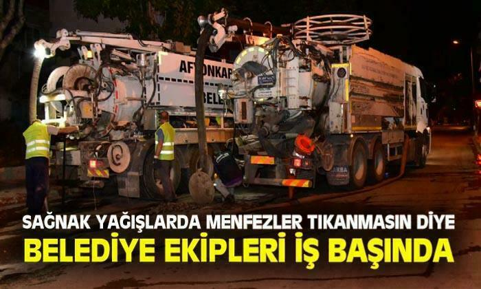 Afyon belediyesi altyapı temizliğine başladı