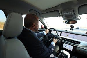 erdoğan togg test sürüşü