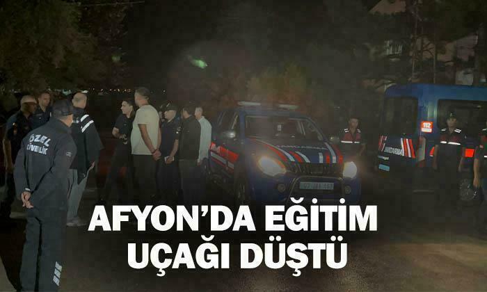 Afyonkarahisar’da eğitim uçağı düştü