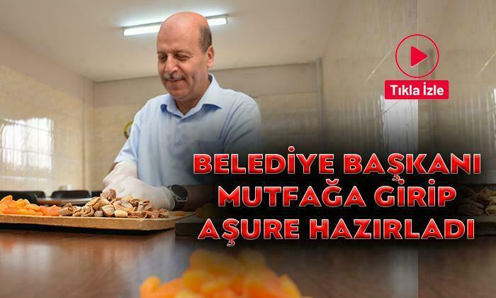 Belediye Başkanı Mutfağa Girip Aşure Hazırladı