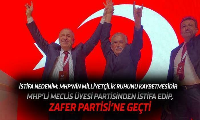 MHP’li Belediye Meclis üyesi partisinden istifa edip, Zafer Partisi’ne geçti