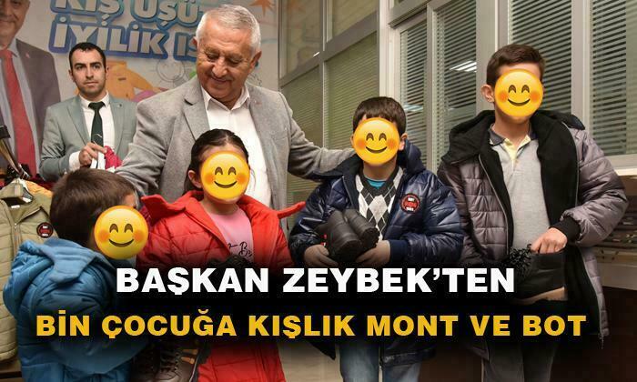 BAŞKAN ZEYBEK’TEN BİN ÇOCUĞA KIŞLIK MONT VE BOT