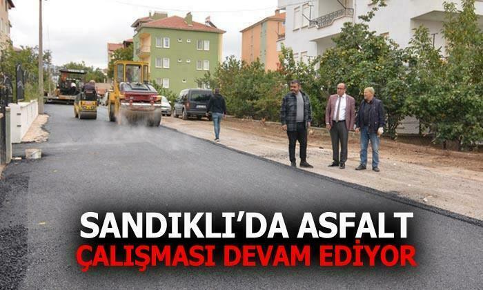 Sandıklı’da asfaltlama çalışmaları devam ediyor