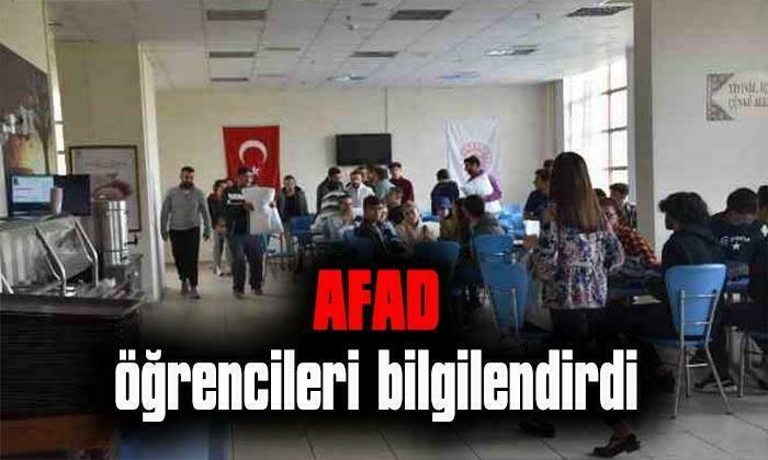 AFAD öğrencileri bilgilendirdi