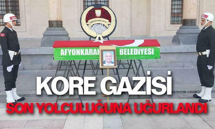 Afyonkarahisarlı Kore gazisi son yolculuğuna uğurlandı