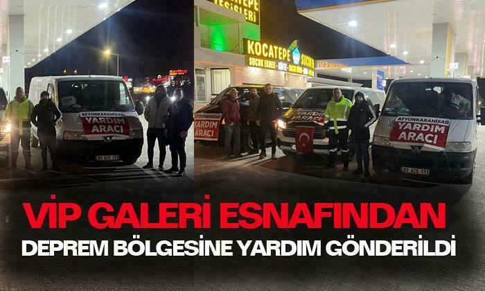 Afyonkarahisar VİP oto galericiler esnafından deprem bölgesine yardım