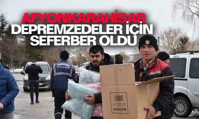Afyonkarahisar depremzedeler için seferber oldu