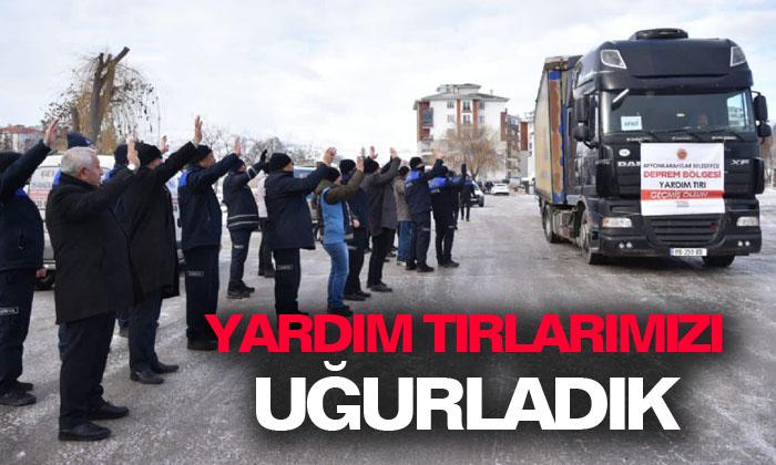 Afyonkarahisar’dan yardım tırları uğurlandı