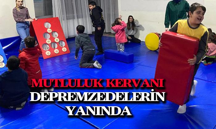 Afyonkarahisar mutluluk kervanı depremzedelerin yanında