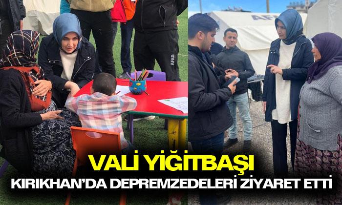Afyonkarahisar Valisi Yiğitbaşı, Hatay Kırıkhan’da depremzede vatandaşları ziyaret etti