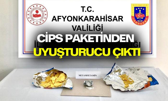 Afyonkarahisar’da cips paketinden uyuşturucu çıktı