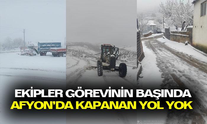 Afyonkarahisar’da kapanan köy yolu olmadı