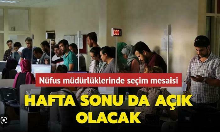 Afyonkarahisar İl Nüfus ve Vatandaşlık Müdürlüğü 2 Nisan’a kadar hafta sonu da açık olacak