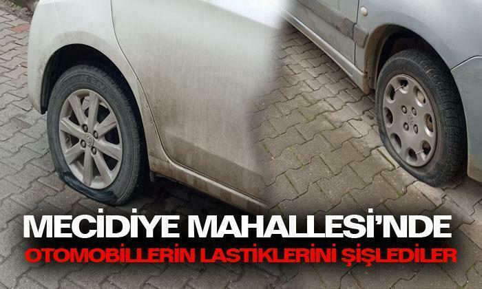 Afyonkarahisar’da otomobillerin lastiklerini şişlediler