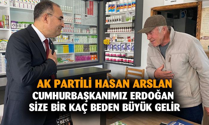 AK Parti Afyonkarahisar milletvekili adayı Hasan Arslan sahada