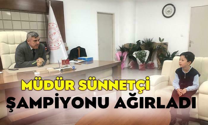 Müdür Sünnetçi Şampiyonu Ağırladı