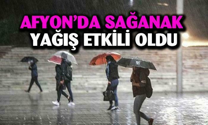 Afyonkarahisar’da sağanak yağışın etkisi altında