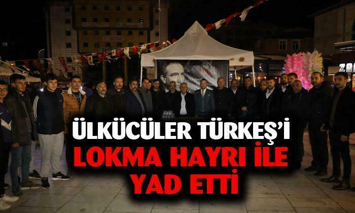 Afyonkarahisar’da ülkücüler Alparslan Türkeş’i lokma hayrı ile yad etti
