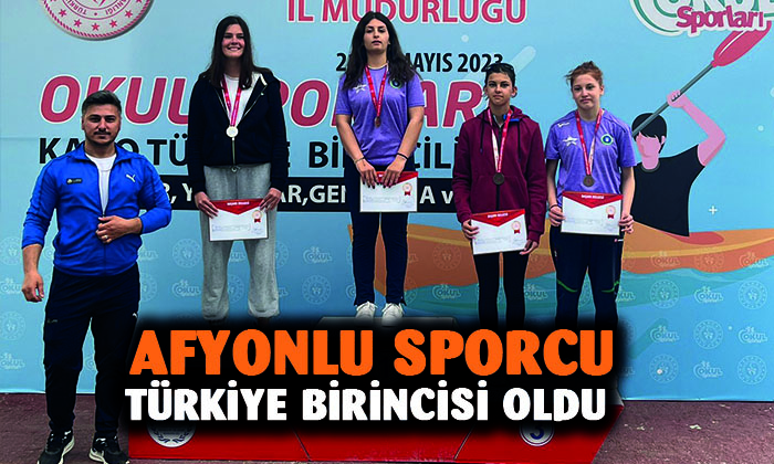 Afyonkarahisarlı sporcu Kanoda Türkiye Birincisi oldu