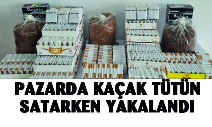 Afyonkarahisar’da pazarda kaçak tütün satarken yakalandı